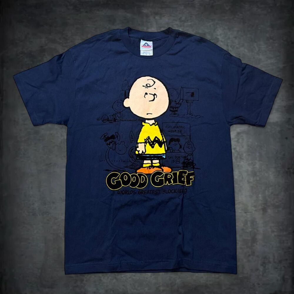 Peanuts Men's Navy Charlie Brown T-shirt